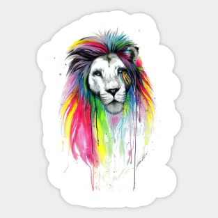 Lion In Watercolour Sticker